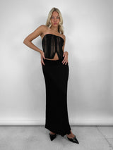 Ebony Moon Mesh Lace Corset - Vamp Official