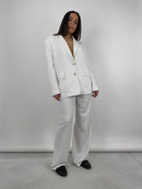 Essential Pinstripe Wide Leg Trousers - Vamp Official