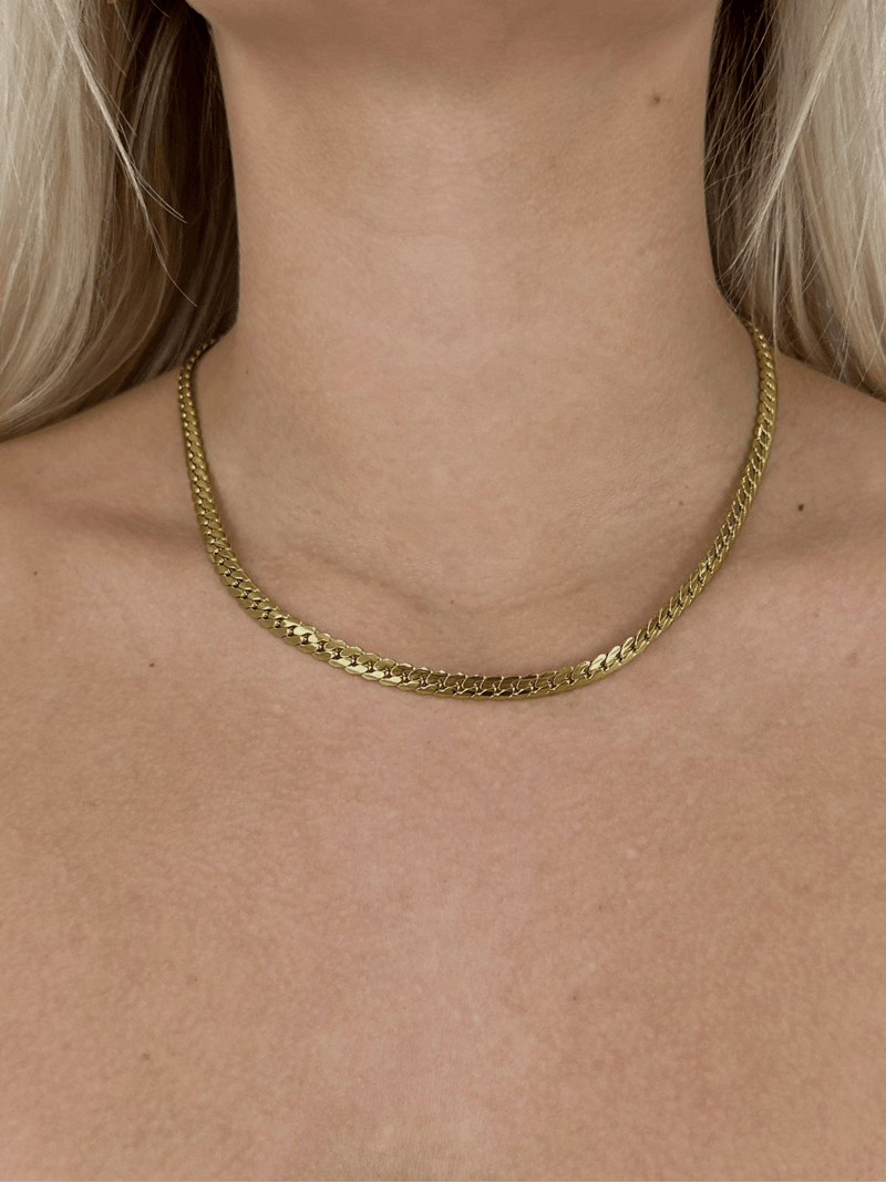 Flat Curb Chain Necklace - Vamp Official