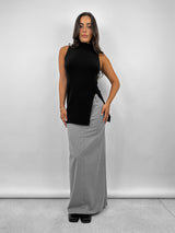 High Neck Side Slit Muscle Tank - Vamp Official