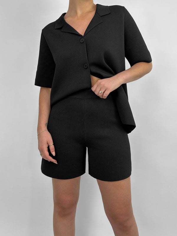 High Rise Knit Shorts - Vamp Official