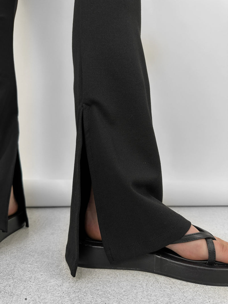 High Rise Side Slit Pants - Vamp Official