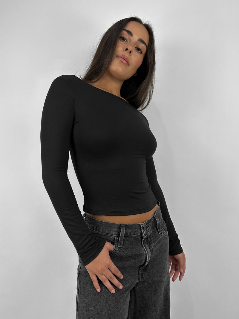 Low Back Long Sleeve Tee - Vamp Official