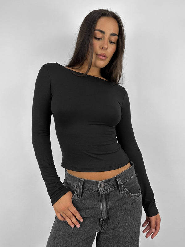 Low Back Long Sleeve Tee - Vamp Official