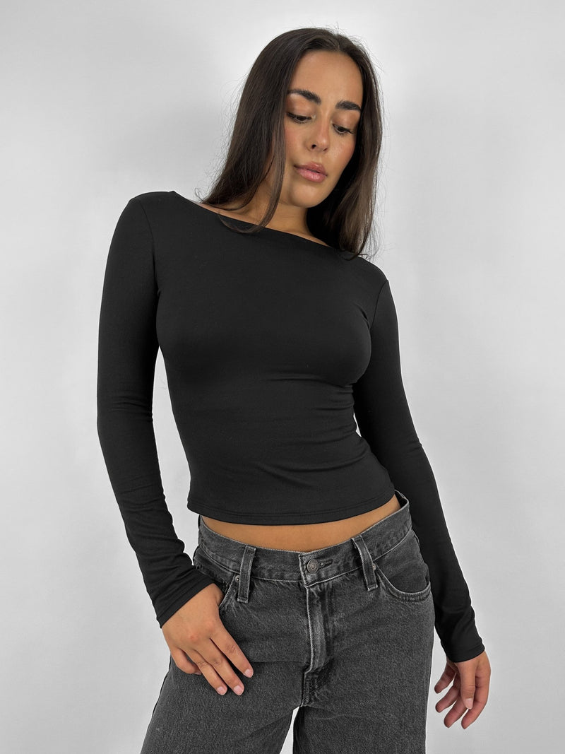 Low Back Long Sleeve Tee - Vamp Official