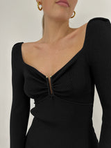 Metal Detail Puff Sleeve Top - Vamp Official