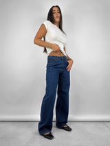 Mid Rise Relax Leg Jeans - Vamp Official