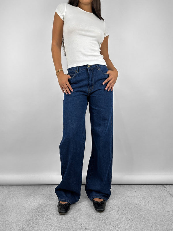 Mid Rise Relax Leg Jeans - Vamp Official