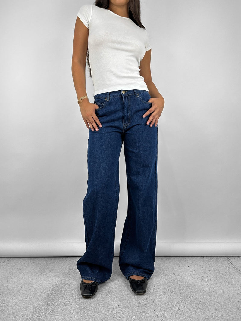 Mid Rise Relax Leg Jeans - Vamp Official