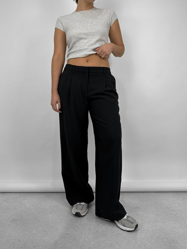 Mid Rise Wide Leg Trousers - Vamp Official