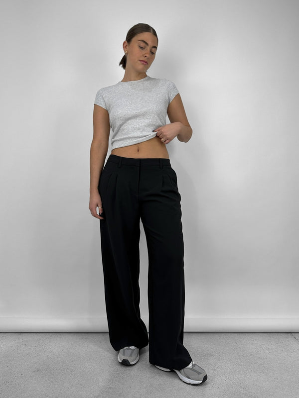 Mid Rise Wide Leg Trousers - Vamp Official
