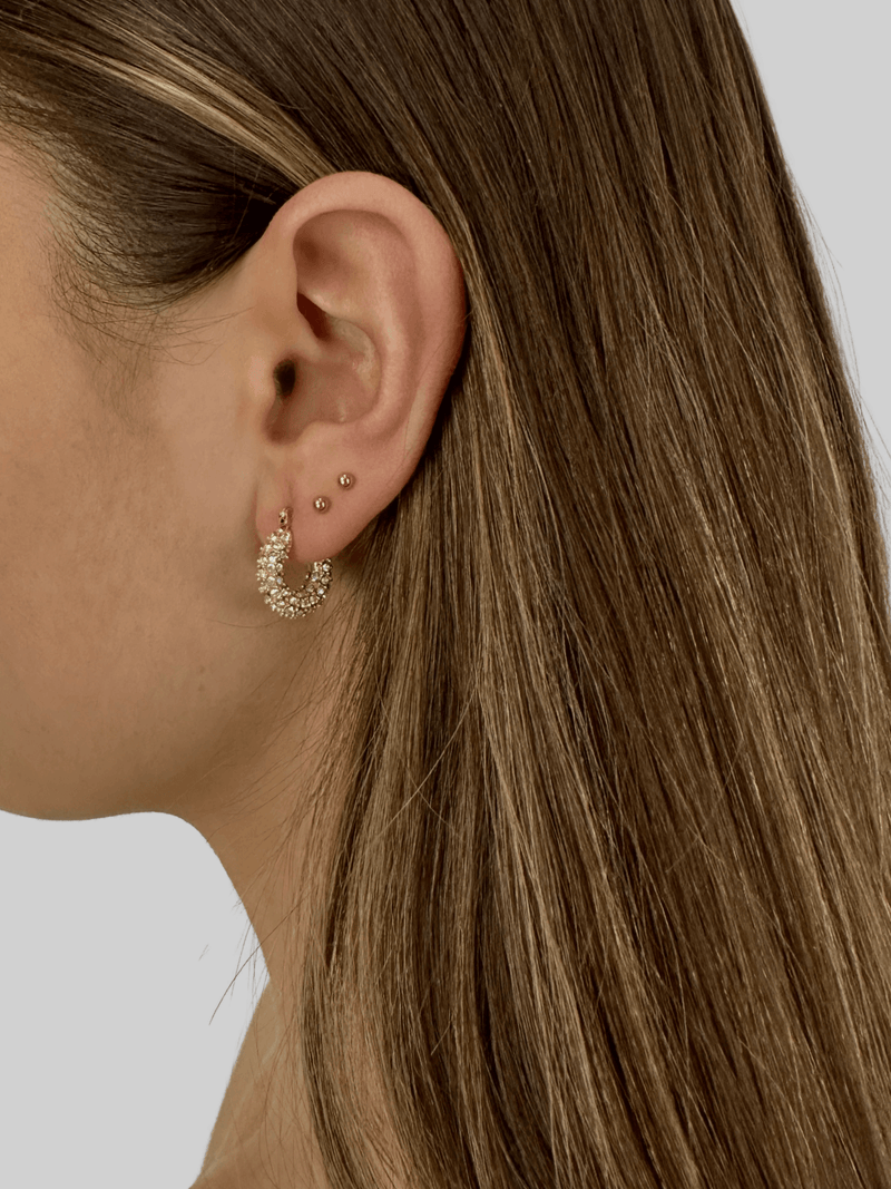 Mini Vintage Diamond Hoops - Vamp Official