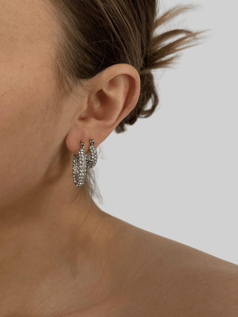 Mini Vintage Diamond Hoops - Vamp Official