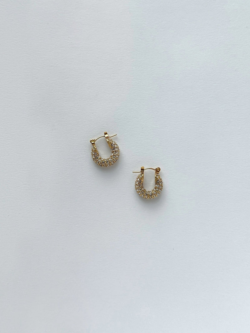 Mini Vintage Diamond Hoops - Vamp Official
