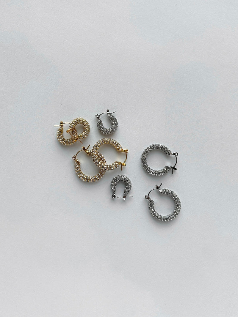 Mini Vintage Diamond Hoops - Vamp Official
