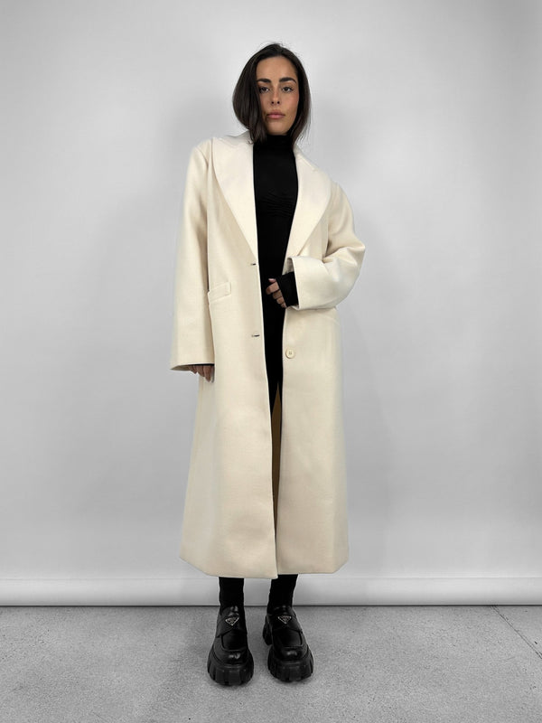Monochrome Long Dad Coat - Vamp Official
