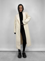 Monochrome Long Dad Coat - Vamp Official