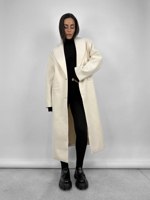 Monochrome Long Dad Coat - Vamp Official
