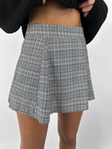 Plaid Pleated Mini Skort - Vamp Official