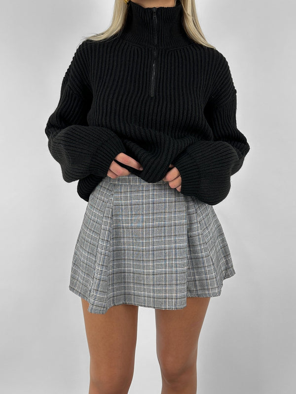 Plaid Pleated Mini Skort - Vamp Official