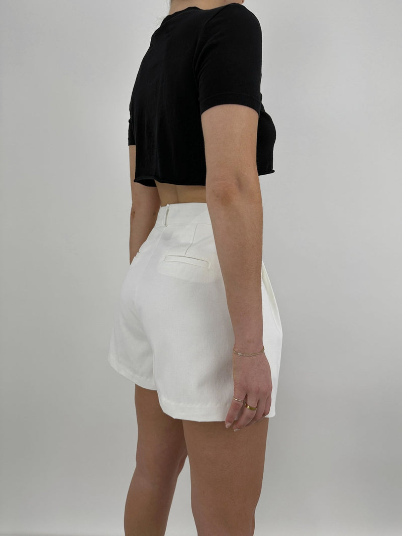 Pleated Wide Leg Trouser Shorts - Vamp Official