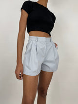 Pleated Wide Leg Trouser Shorts - Vamp Official