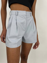 Pleated Wide Leg Trouser Shorts - Vamp Official
