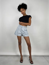 Pleated Wide Leg Trouser Shorts - Vamp Official