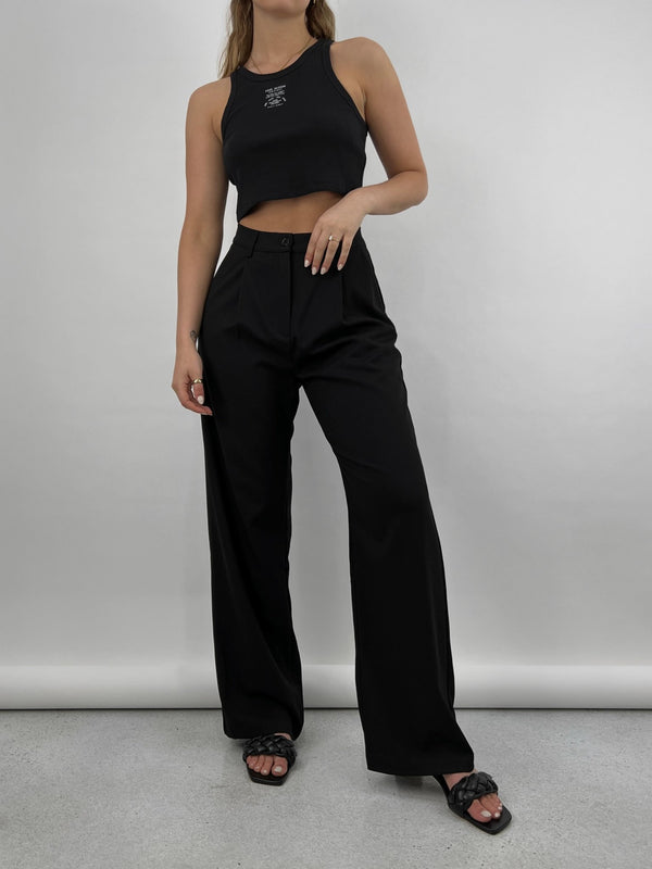 Relaxed Wide Leg Trousers - Vamp Official