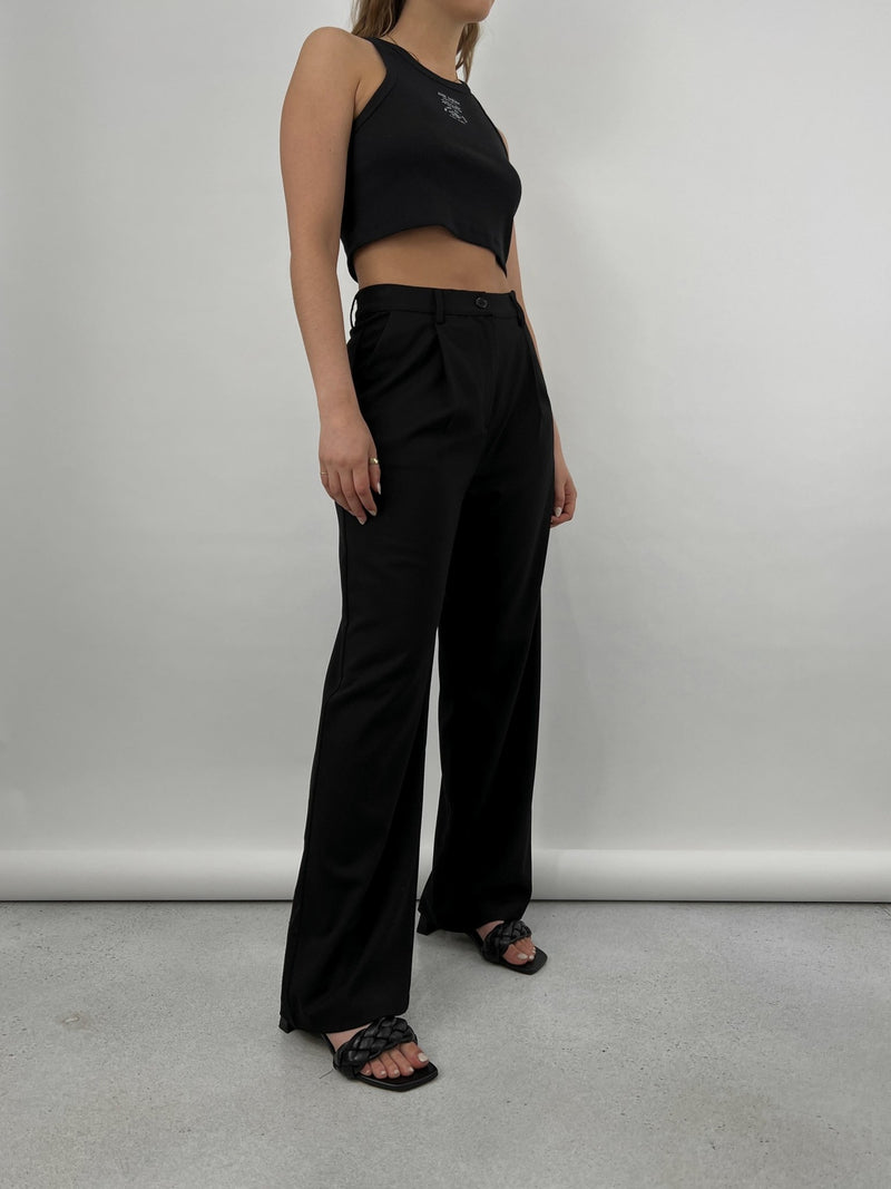Relaxed Wide Leg Trousers - Vamp Official
