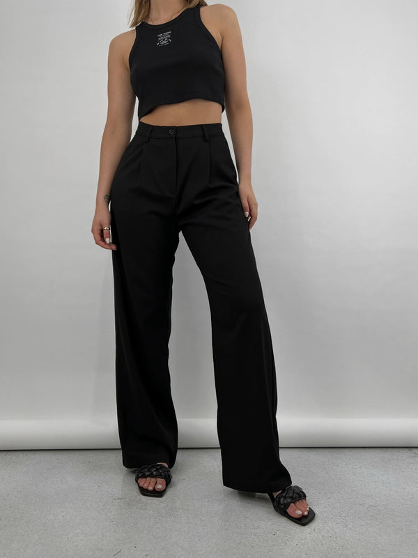 Relaxed Wide Leg Trousers - Vamp Official