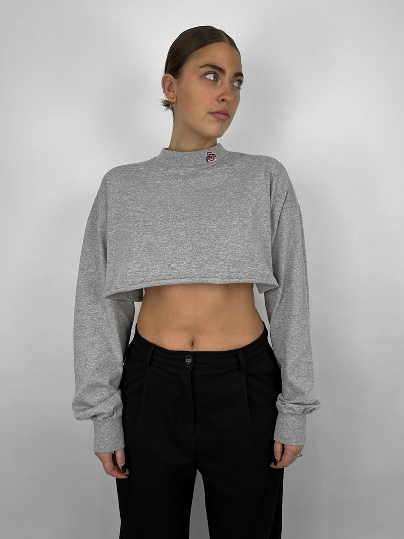 Revamp Mock Neck Ohio State Crop - Vamp Official