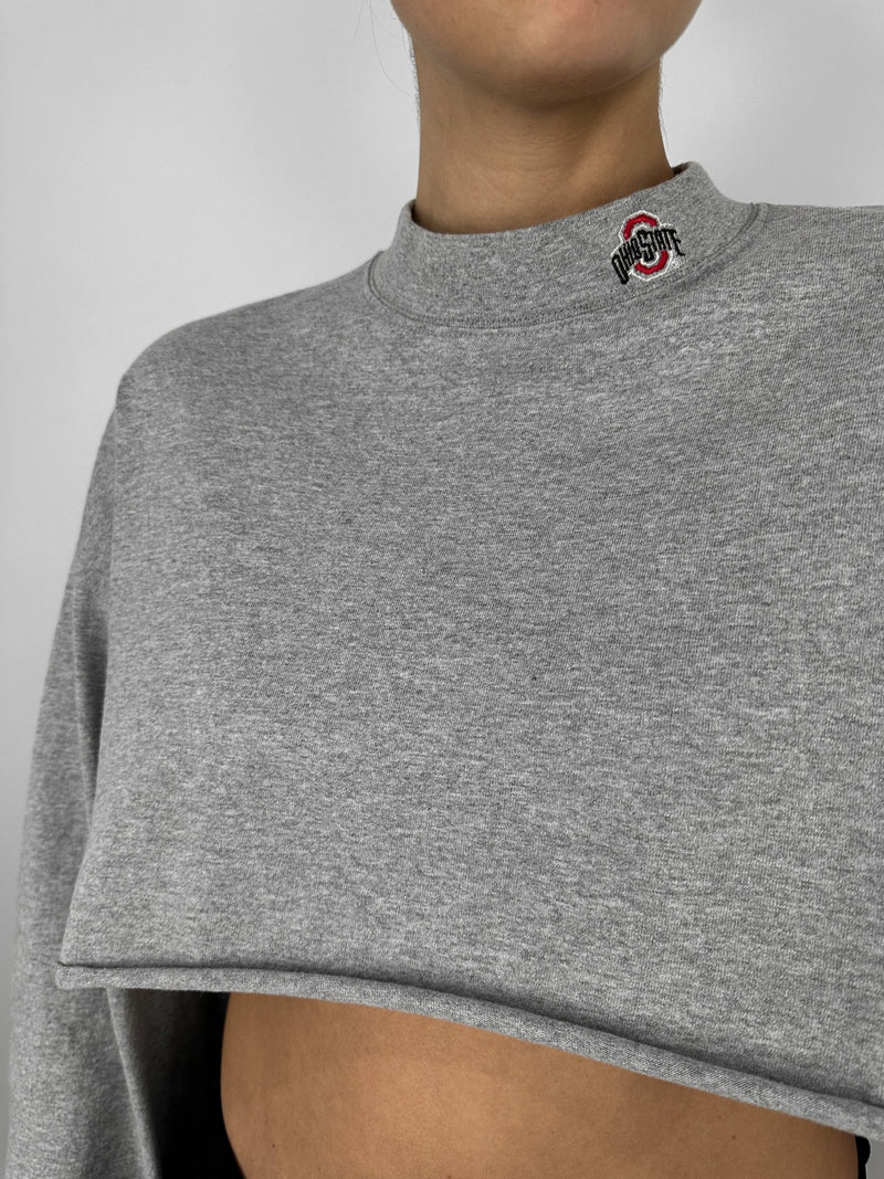 Revamp Mock Neck Ohio State Crop - Vamp Official