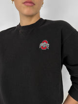 Revamp Ohio State Ribbed Crewneck In Black - Vamp Official