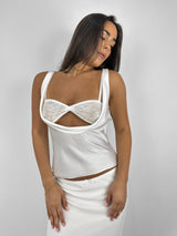 Satin Cowl Tank & Lace Bralette Set - Vamp Official