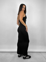 Scoop Neck Fitted Maxi Dress - Vamp Official