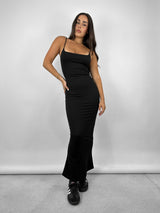 Scoop Neck Fitted Maxi Dress - Vamp Official