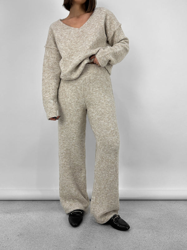 Seam Detail Textured Pants - Vamp Official