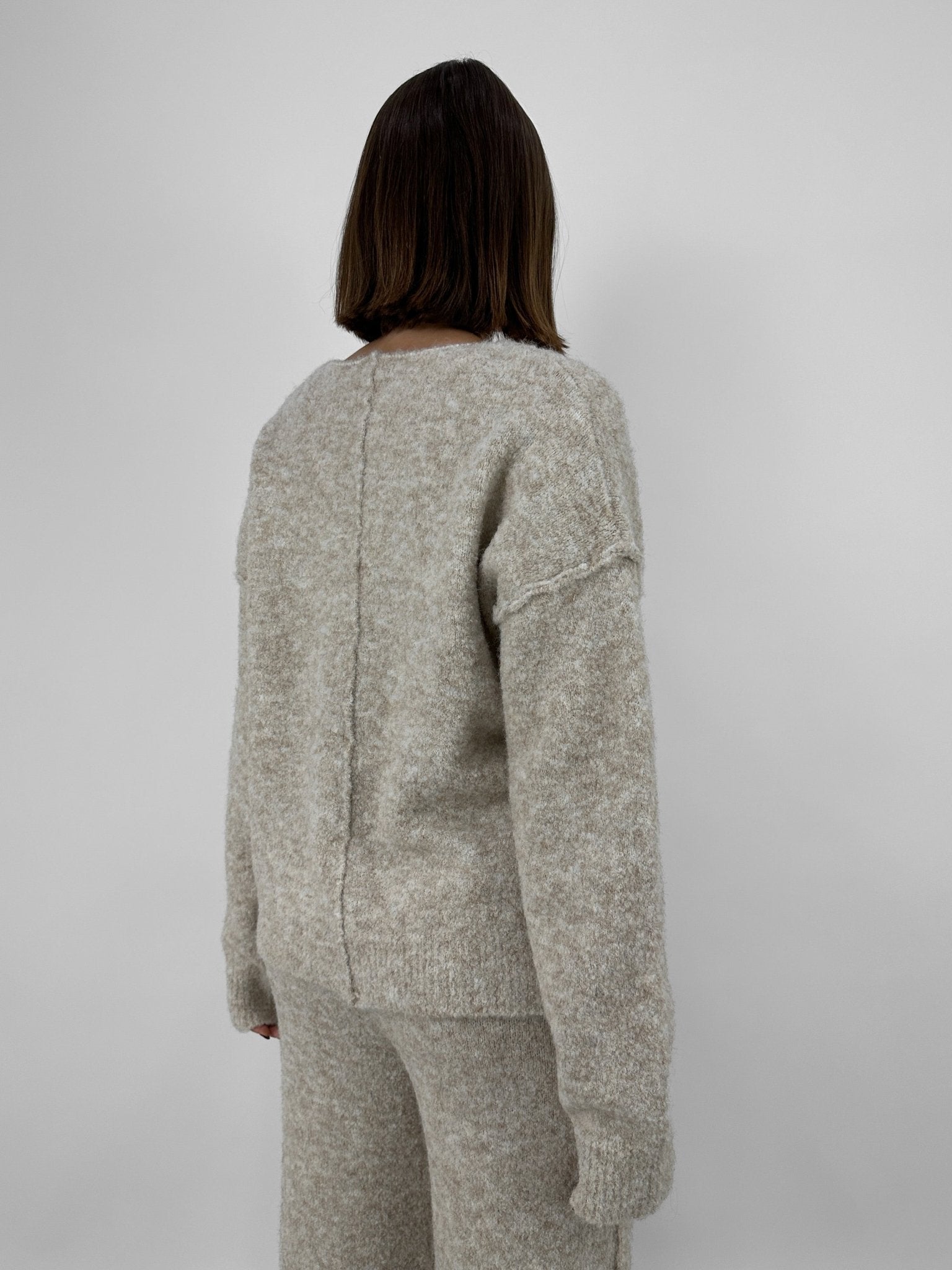 Seam Detail Textured Sweater - Vamp Official