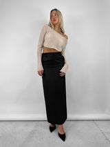 Sheer Drape Wide Shoulderd Top - Vamp Official
