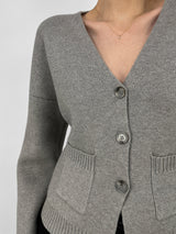 Silhouette Button Down Knit Cardigan - Vamp Official