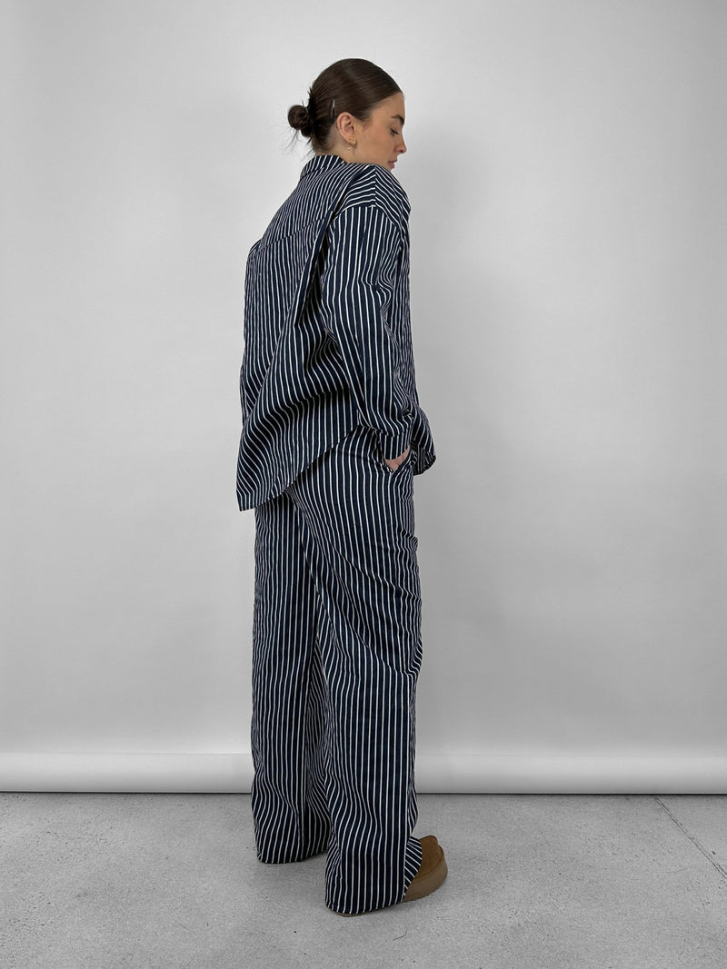 Striped Button Down & Pant Set - Vamp Official