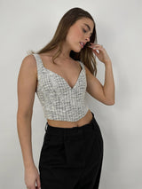 Sweetheart Textured Corset Top - Vamp Official