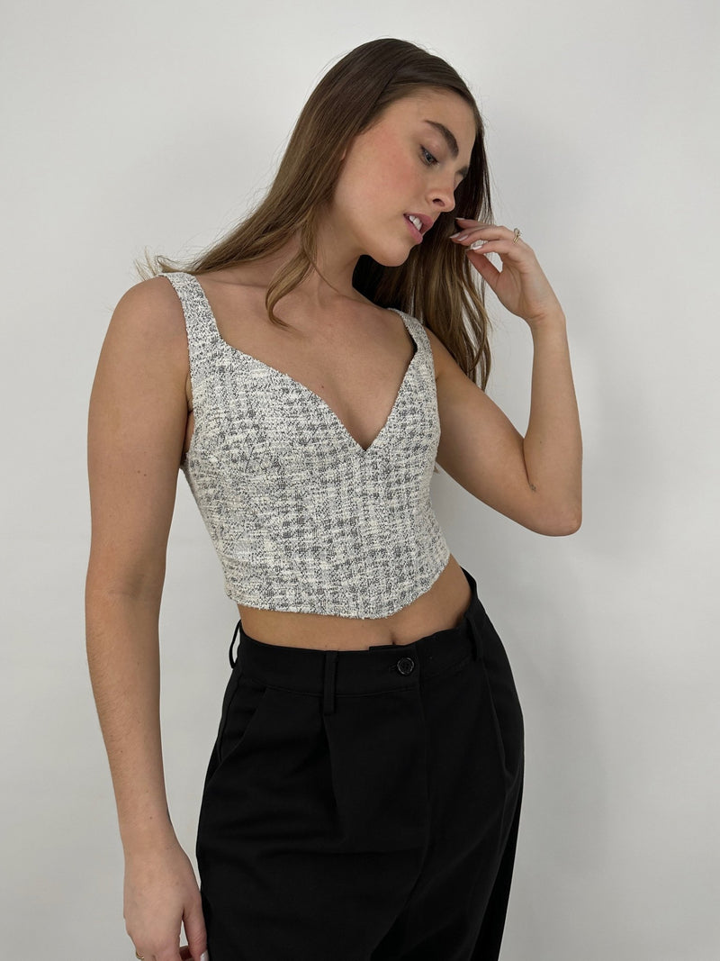 Sweetheart Textured Corset Top - Vamp Official