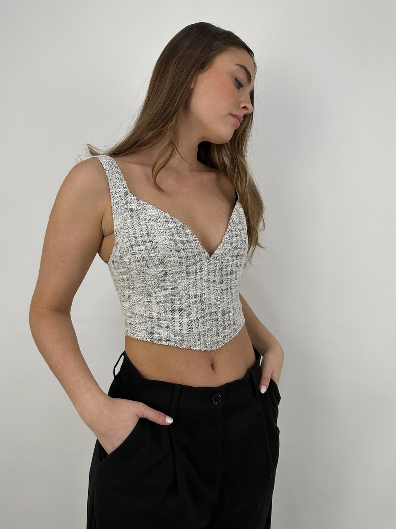Sweetheart Textured Corset Top - Vamp Official