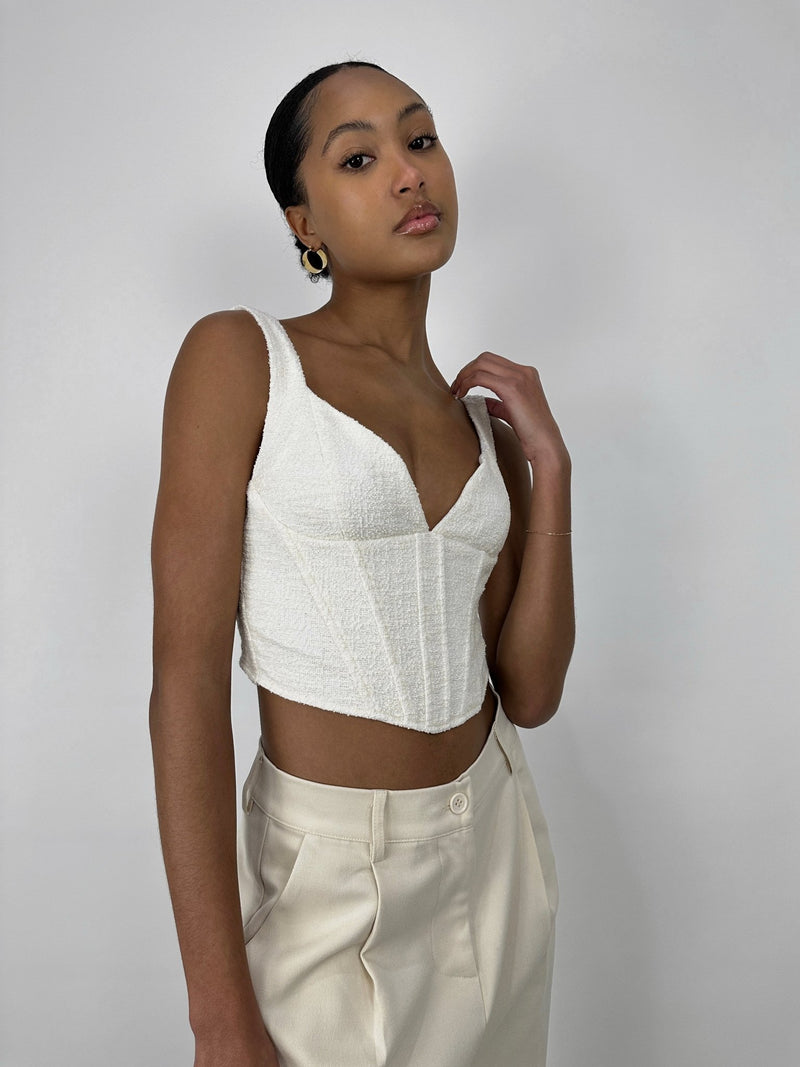 Sweetheart Textured Corset Top - Vamp Official