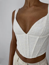 Sweetheart Textured Corset Top - Vamp Official