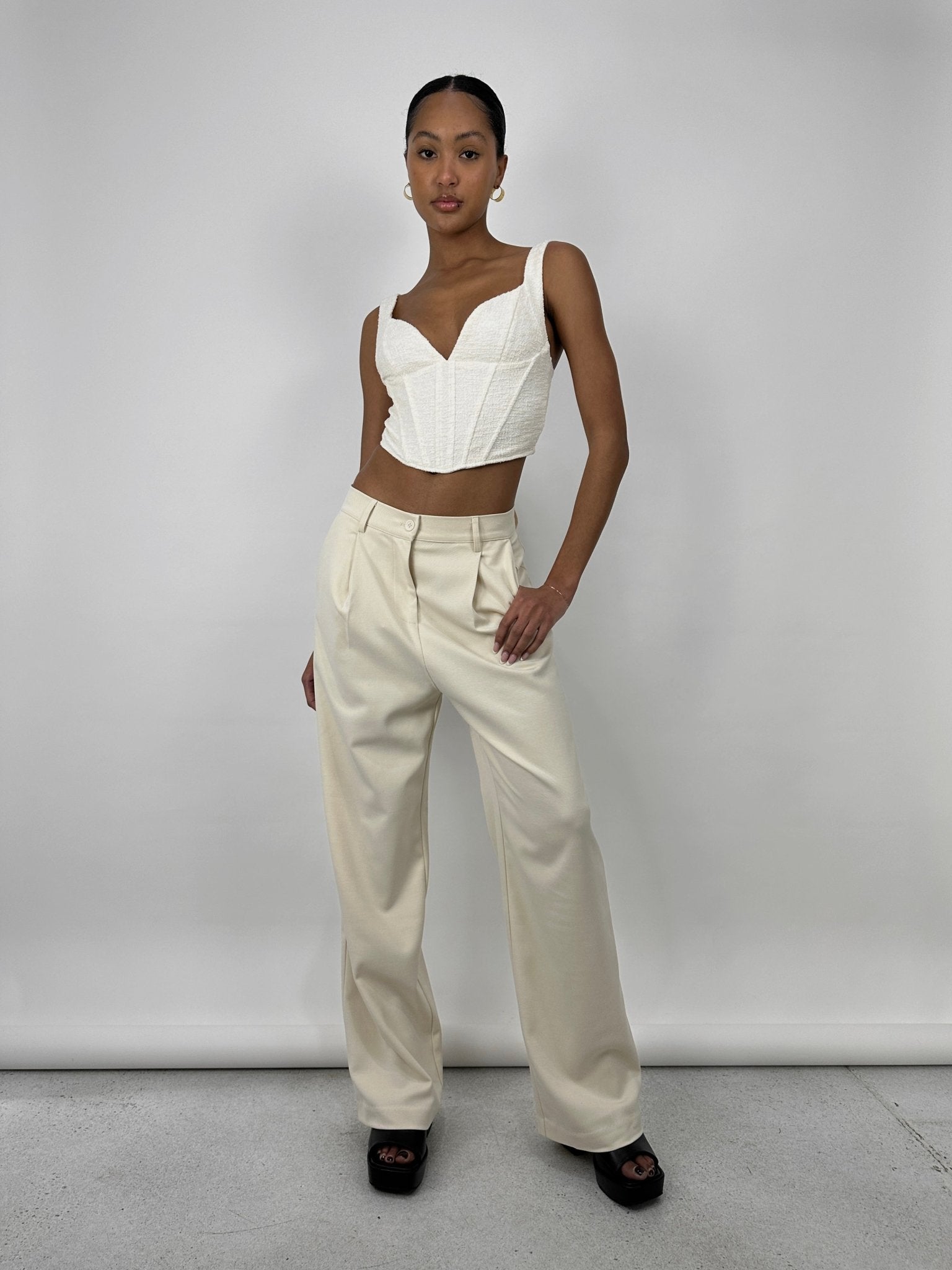 Sweetheart Textured Corset Top - Vamp Official