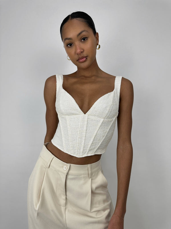 Sweetheart Textured Corset Top - Vamp Official