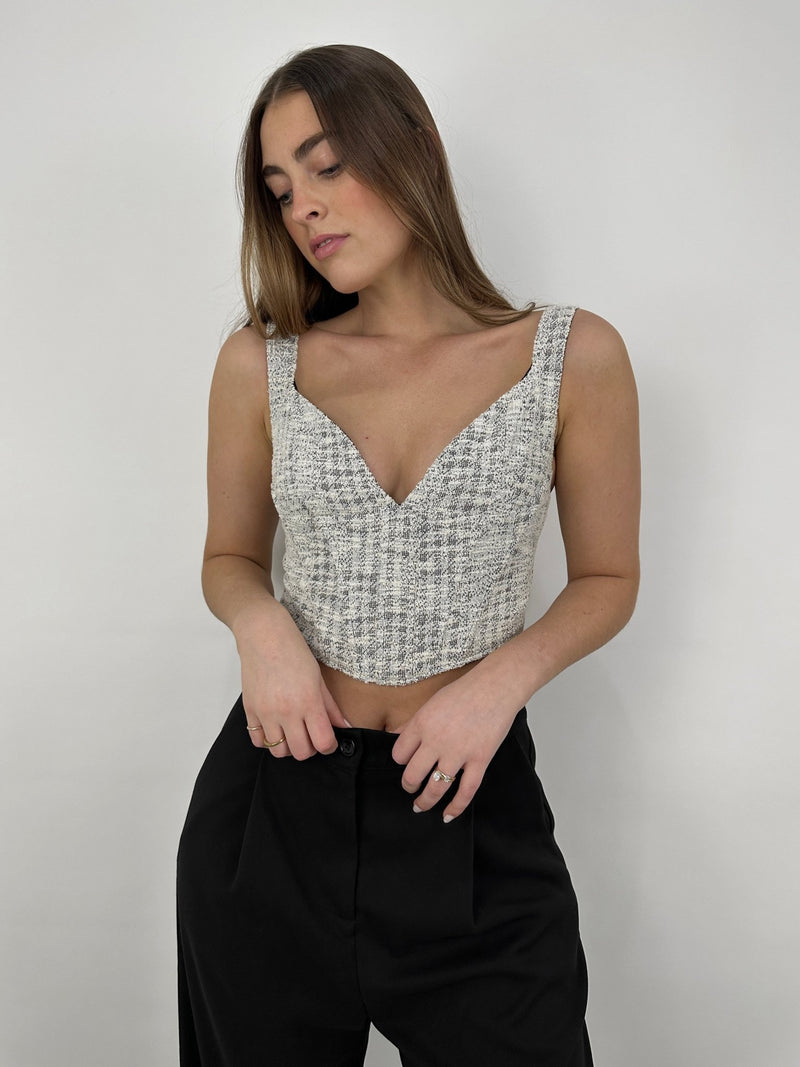 Sweetheart Textured Corset Top - Vamp Official